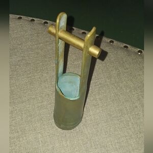 Japanese Casted Brass Bamboo Style Vase